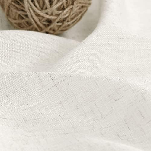 Cream Linen Farmhouse Back Tab Curtains — photo 5