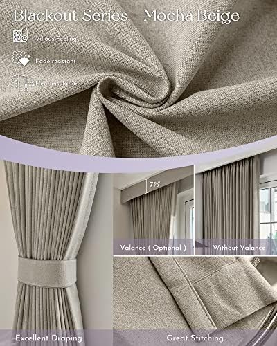 Mocha Beige Smart Motorized Linen Curtains — photo 5