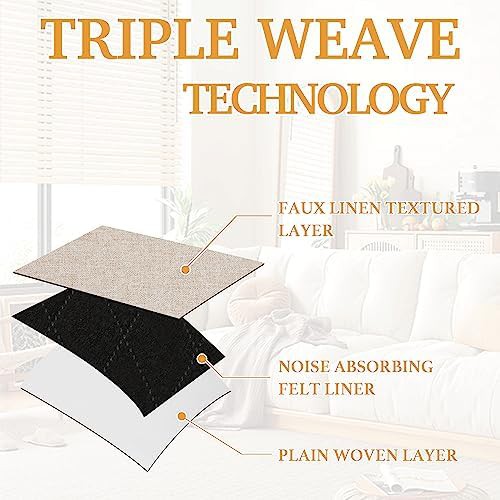 3 in 1 Soundproof - Blackout - Termal Insulated Linen Curtains — photo 4