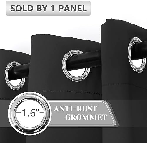 Black grommet closet and doorway curtain — photo 4