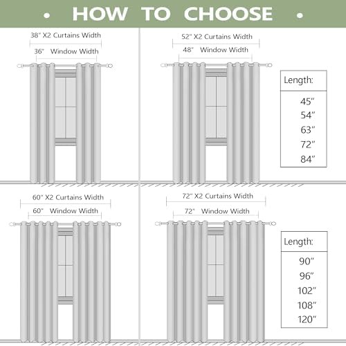 Grey extra wide soundproof curtains 84 in — photo 3