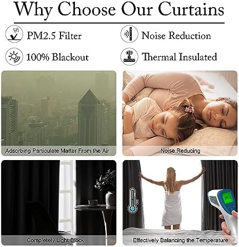 4-in-1 Soundproof Blackout Insulating Dust Filter Curtain Set — photo 5