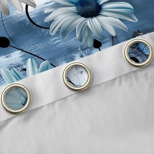 Rustic floral daisy window curtain for living room — photo 4