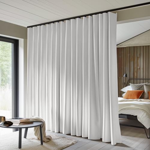 MaKefeile white room divider curtain 8 ft