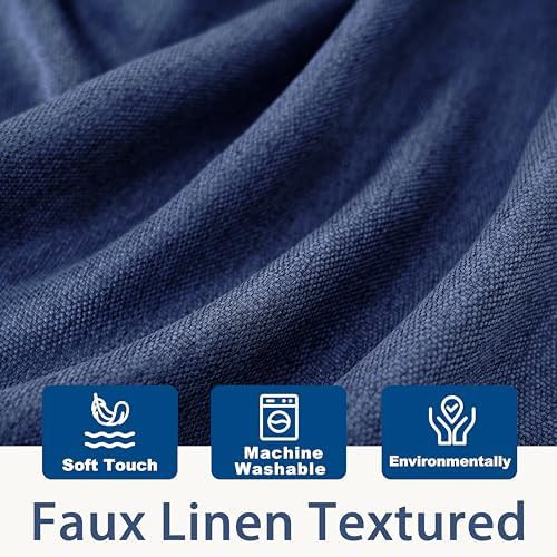 DriftAway navy pinch pleat linen curtains 108 in — photo 3