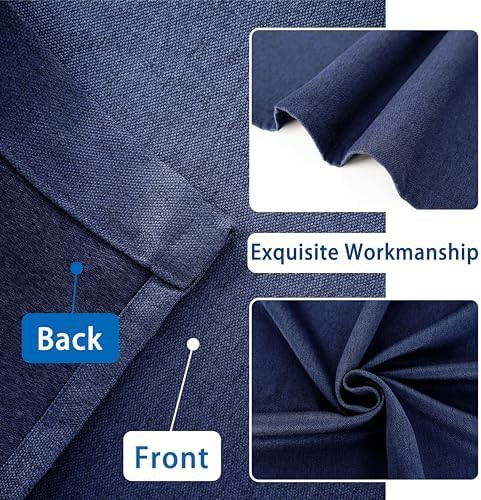 DriftAway navy pinch pleat linen curtains 108 in — photo 4