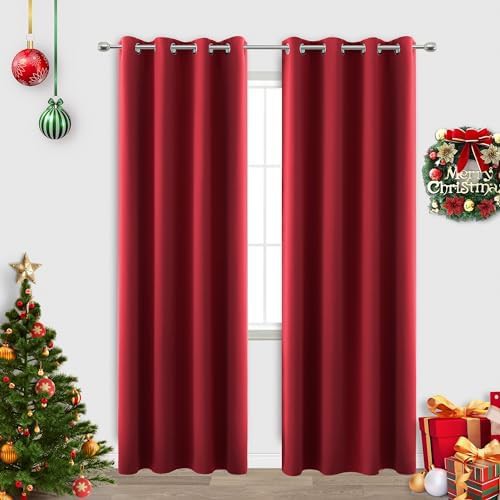 Red Thermal Room Darkening Curtain Bundle — photo 4