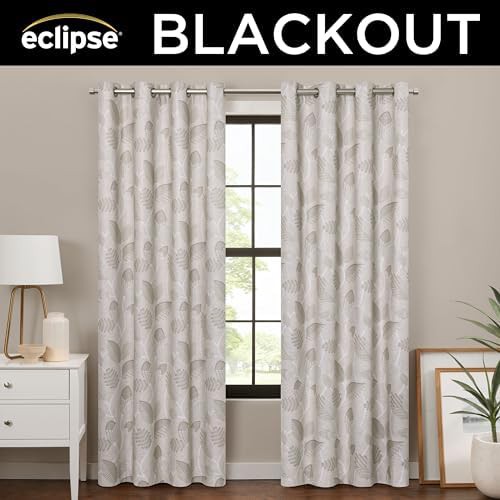 Larissa leaf pattern thermal insulated blackout curtain — photo 4