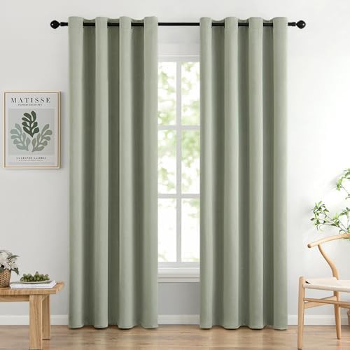 Sage green drapes curtain 84 in