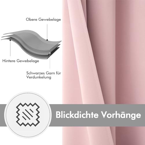 Light pink grommet bedroom curtain 84 in — photo 4