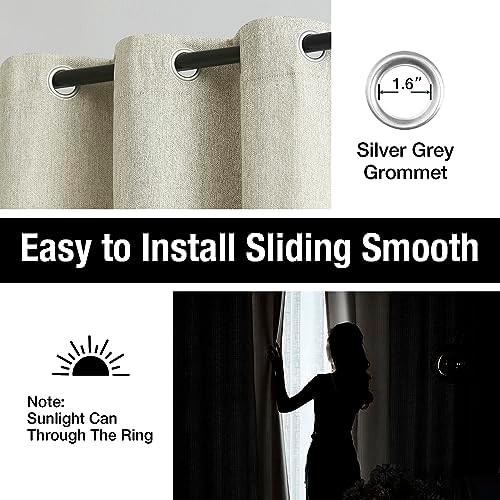 Rustic linen small blackout curtains — photo 5