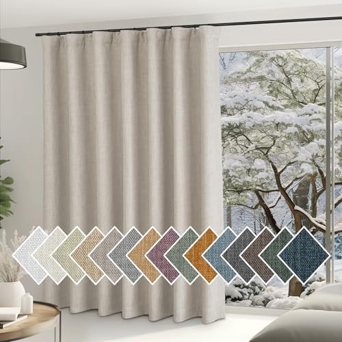 Angora Faux Linen Patio Door Divider