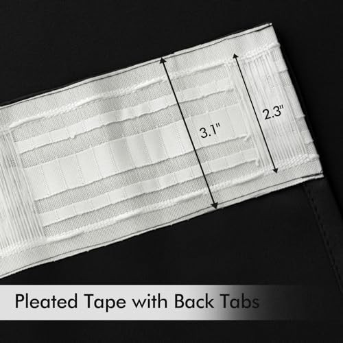 Black back tab blackout curtains 96 in — photo 4