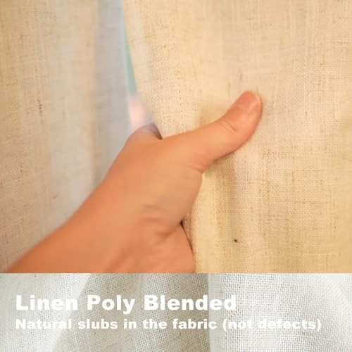 Natural linen pinch pleated curtains 90 in — photo 5