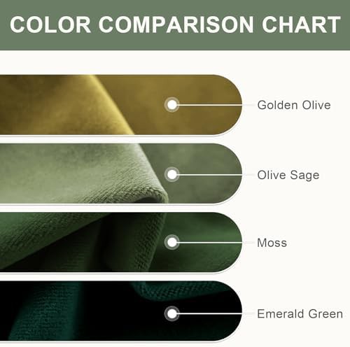 Moss earthy luxury velvet curtains 108 in — photo 4