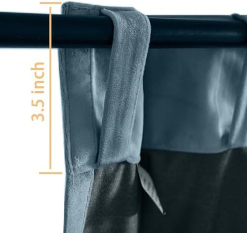 Dark slate velvet small window valance — photo 3