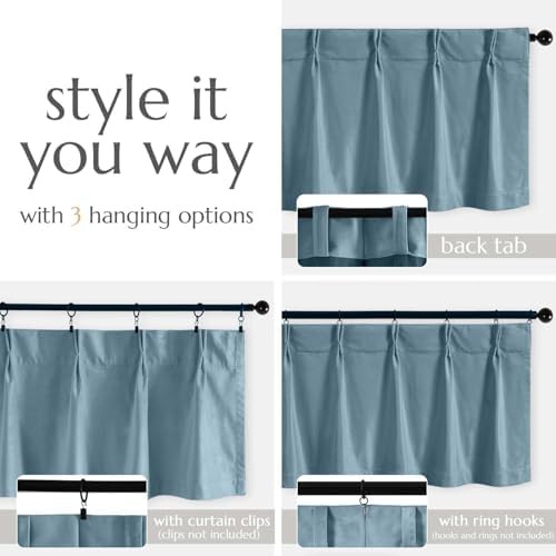 Dark slate velvet small window valance — photo 5