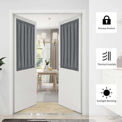 Gray door blackout curtain 25 by 40 inch — photo 4