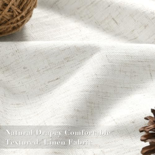 Natural linen pinch pleated blackout curtains — photo 4