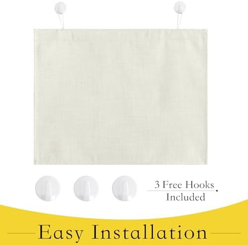 Natural faux linen doorway noise reducing curtain — photo 4