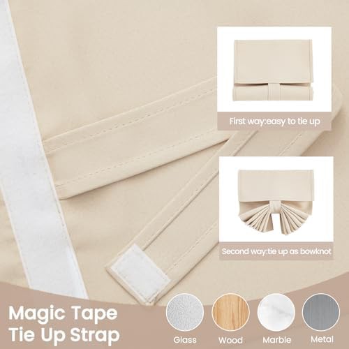 Light Beige French Door Privacy Curtain — photo 4