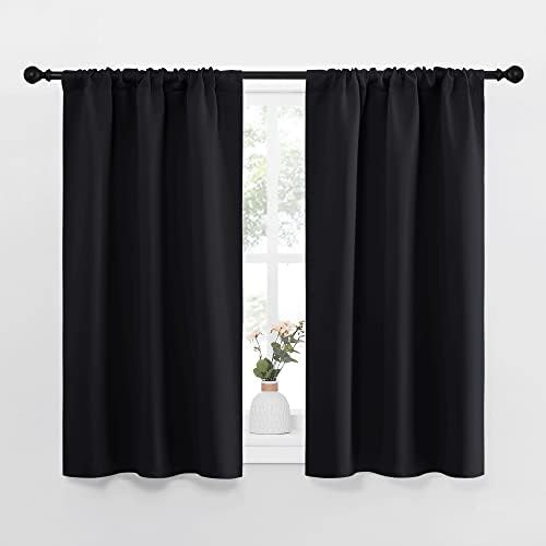Black kitchen blackout curtains 40 in