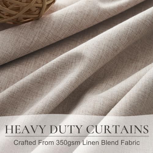 Pinch Pleated White Linen Farmhouse Curtains — photo 5