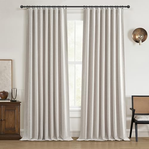 Birch Off White Boho Linen Curtains