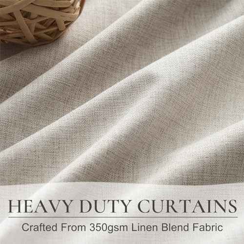 Birch Off White Boho Linen Curtains — photo 5