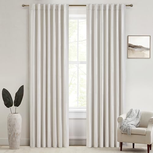 Birch Flax Linen Room Darkening Curtains