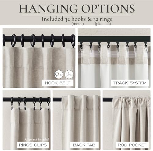 Natural Ivory Boho Back Tab Curtains — photo 4