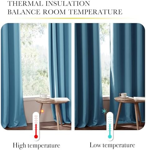 Blue grommet total blackout curtains 84 in — photo 4