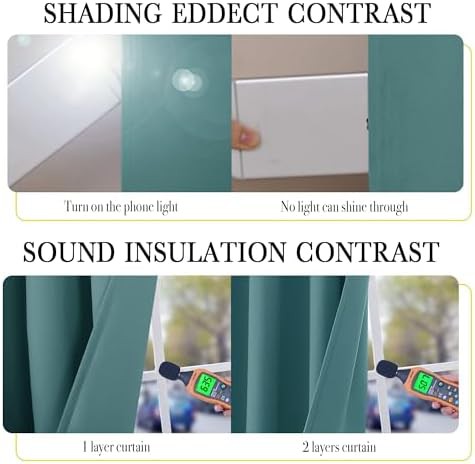 Sea Teal Grommet Total Blackout Curtains — photo 3
