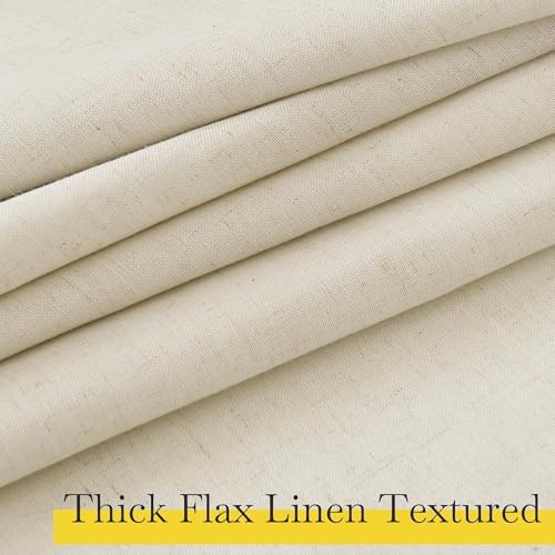 Natural linen grommet total blackout curtains 96 in — photo 5