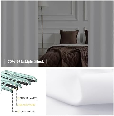 White doorway curtain with self adhesive track — photo 3