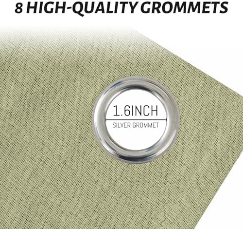 Sage linen textured curtain 84 in — photo 4