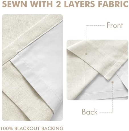 White pinch pleated linen curtains 90 in — photo 5