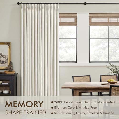 Natural pinch pleated linen curtain 84 in — photo 3