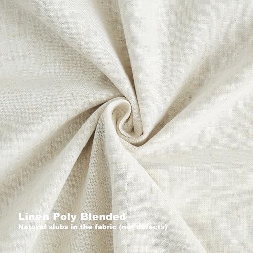 Natural linen pinch pleated drapes 102 in — photo 5