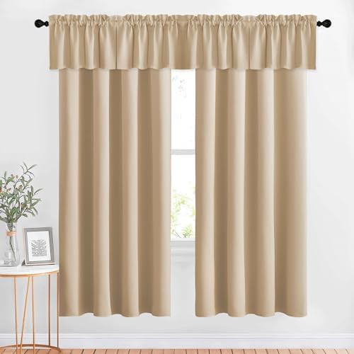 Biscotti beige grommet blackout curtains 72 in