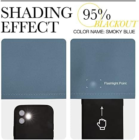 Stone blue grommet total blackout curtains 72 in — photo 5