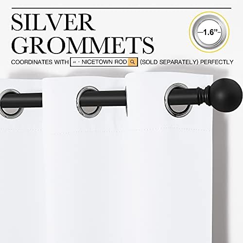Pure white grommet bedroom drapes — photo 3