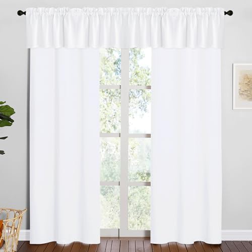 Pure white grommet window drapes 72 in