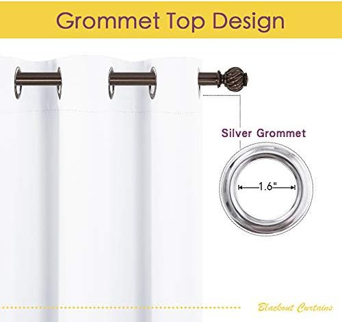 Pure white grommet window drapes 72 in — photo 3