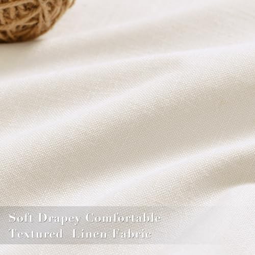 Pinch pleated ivory blackout linen drapes — photo 4