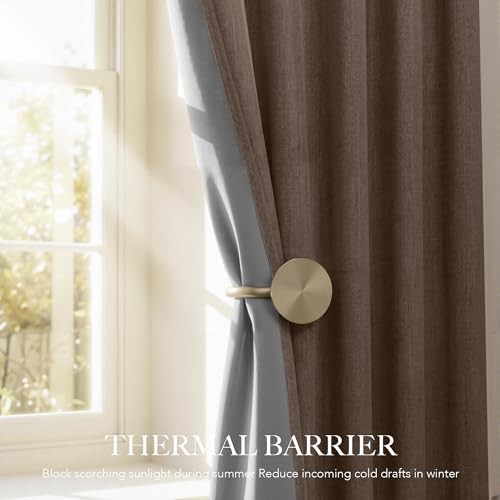 Brown grommet 84 inches long nursery curtain — photo 4