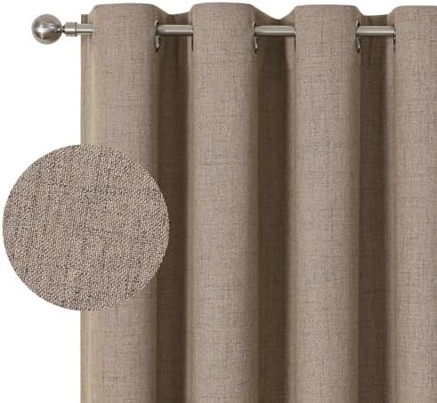 Burlap Textured Grommet Blackout Panels