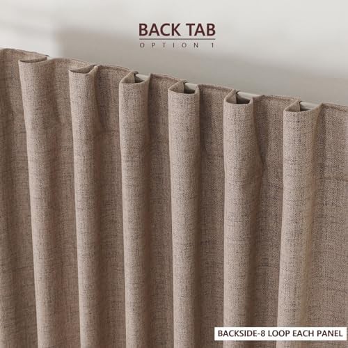 Long Natural Linen Back Tab Curtains — photo 3