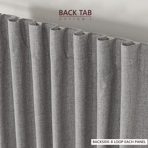 Light Grey Back Tab Linen Drapes — photo 3