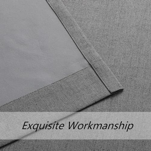 Charcoal Grey Textured Grommet Blackout Drapes — photo 5
